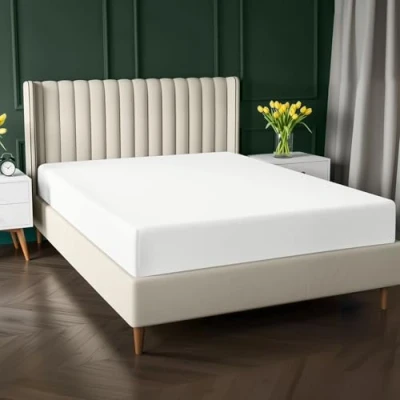 Image of Utopia Bedding Super King Fitted Sheet, White 12 Inch (30cm) Deep Easy Care Soft Brushed Microfibre Fabric Shrinkage and Fade Resistant Bottom Sheet