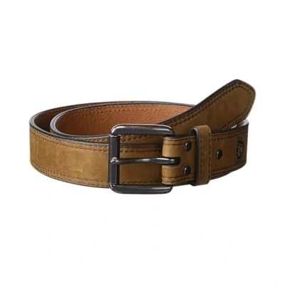 Image of Ariat Brown Western Mens Distressed Double Stitch Belt with Logo MFW Model A1012702, Brown, 46