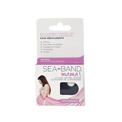 Image of Sea Band Mama Nauseas Soother Pair of Acupressure Bracelets Black