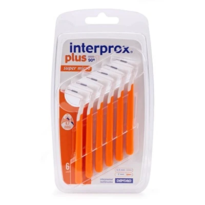 Image of Interprox Plus Orange 0.7mm Super Micro Interdental Brush by