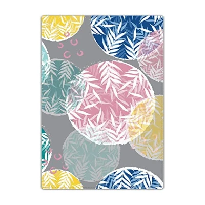Image of Passport Holder Cover, PU Leather Travel Wallet Case Organiser for Passport, Business Cards, Credit Boarding Passes (Round Leaf)