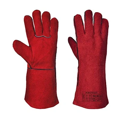 Image of Portwest Welders Gauntlet, Color: Red, Size: XL, A500RERXL