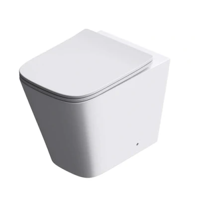 Image of Durovin Bathrooms Back to Wall Rimless Toilet Short Projection Include WC Pan with Soft Close Seat Quick Release (Square)