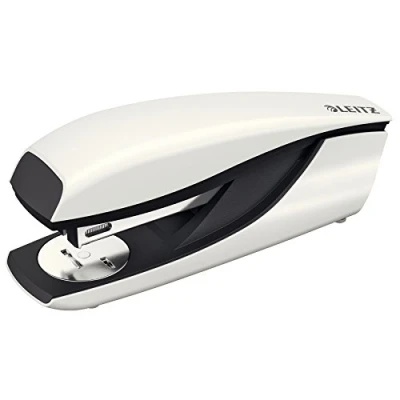 Image of Leitz Stapler, 30 Sheet Capacity, Ergonomic Metal Body, Includes Staples, WOW Range, 55021001 Pearl White