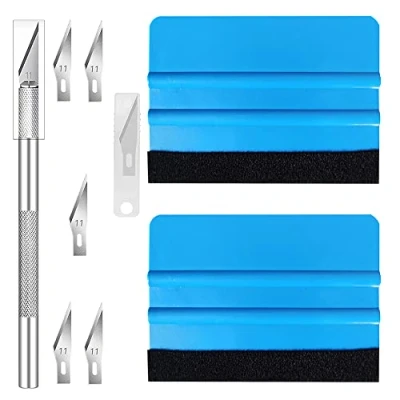 Image of SECALIFE Vinyl Wrap Tool Kit Window Film Tint Wallpaper with Felt Squeegee, Trim for Self Adhesive Film,Car Vinyl, Tinting, Craft Works