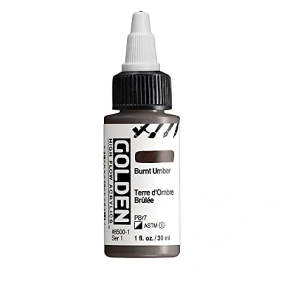 Image of Golden : High Flow Acrylic Paint 30ml (1oz): Burnt Umber S1