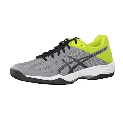 Image of Asics Gel tactic, Men’s Indoor Shoe, Grey (Aluminum/Dark Grey/Energy Green 000), 7.5 UK (42 EU)