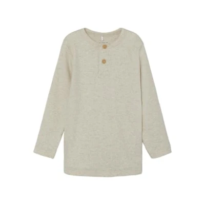 Image of NAME IT Boy&#039;s Nmmkab Ls Top Noos Shirt, Peyote Melange, 2 3 Years