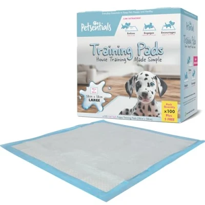Image of Petsentials Leakproof, Quick Dry, Dog/Puppy Disposable Training Pads Pack x105