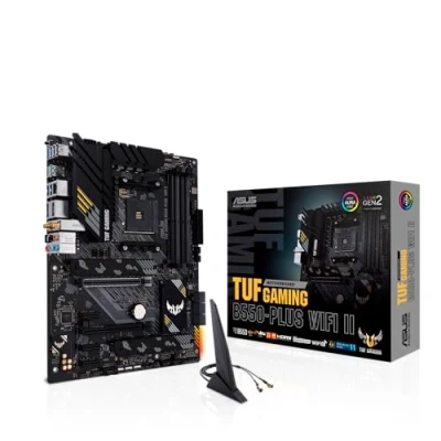 Image of ASUS TUF Gaming B550 PLUS (WI FI II), AMD (Ryzen AM4) ATX motherboard (PCIe 4.0, dual M.2, 10 DrMOS, DDR4 4400, Intel® WiFi 6, 2.5 Gb Ethernet, HDMI, DisplayPort, USB 3.2 Gen 2 Type A and C)