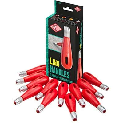 Image of Educational Arts 71040012 LH12 Lino Handle, Red, Pack of 12