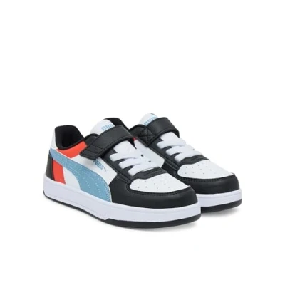 Image of Puma Caven 2.0 Unisex Trainers for kids, Size: 11.5K, White/cool blue/black shoes