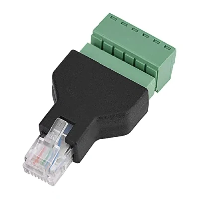 Image of Zerone RJ12 6P6C Male to 6 Terminals Screw Connector Adapter CCTV