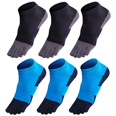 Image of GINZIN Mens Cotton Toe socks 6 Pairs Breathable Comfortable Sports Running Five Finger for Men