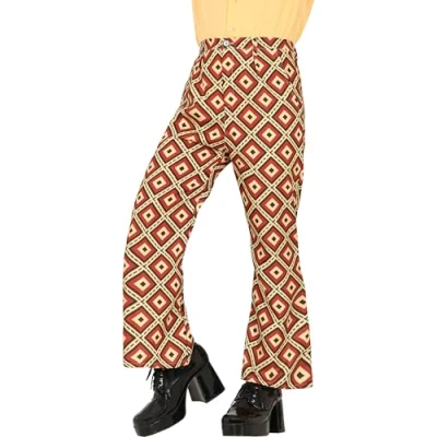 Image of FIESTAS GUIRCA 70&#039;s Trousers (38 40) Retro Disco Style Accessory for Themed Parties and Celebrations Ideal Carnival Halloween Adult Man Multicoloured