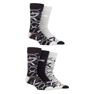 Image of Jeep Mens Bamboo Dress Socks 5 Pack Breathable Leisure for Everyday Wear (6 11, Navy/Grey)