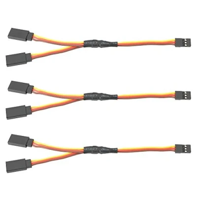 Image of GTIWUNG 3 Pcs JR Style Servo Y Harness, 6&quot; / 150mm Cables, RC Standard Extensions