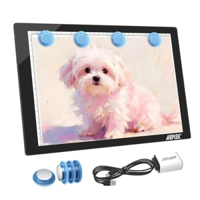 Image of A4 Light Box Magnetic LED Tracing Pad with Physical Buttons Control Lightbox Lightboard for Drawing Sketching Animation