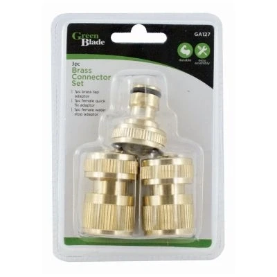 Image of 3pc Brass Connector Set By Green Blade