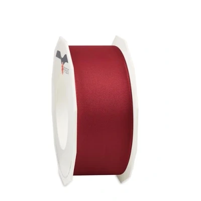 Image of Präsent Lyon Wired Taffeta Ribbon Burgundy 40 mm Width, 25 m Length