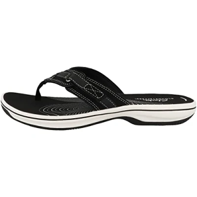 Image of Clarks Brinkley Sea Womens Toe Post Sandals 7 UK Black