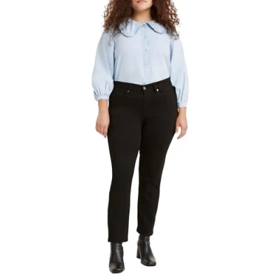 Image of Levi&#039;s Women&#039;s Classic Straight Jeans, Soft Black_LSE, 26W x 28L