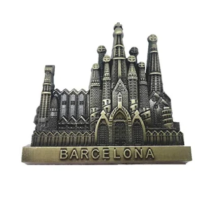 Image of Barcelona Spain 3d fridge magnet souvenir, Home&amp; kitchen decoration metal refrigerator