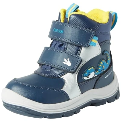 Image of Geox Baby Boys B Flannel ABX Ankle Boot, Navy Lt Blue, 5 UK Child