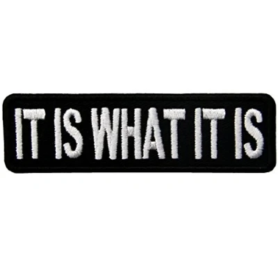 Image of IT is What Funny Biker Embroidered Iron On Sew Patch