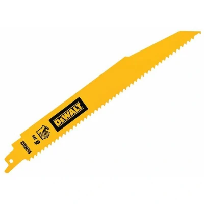 Image of DeWalt Bi Metal Wood Demolition Reciprocating Blade 228mm x 6 TPI (Pack 5) DEWDT90381QZ