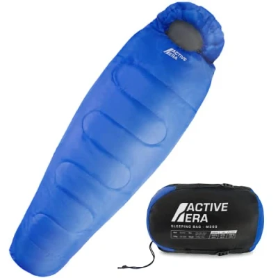 Image of Active Era Professional 300 Warm Mummy Sleeping Bag GSM Double Layer Filling 3 4 Season for Camping, Hiking, Outdoors