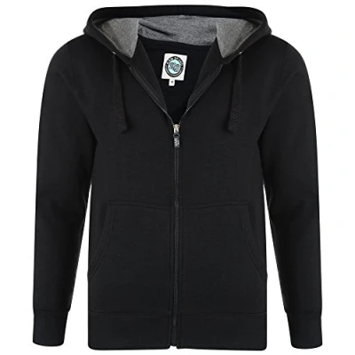 Image of Kam Mens Extra Tall Fleece Hooded Sweat Shirt (503) in Black 2XLT