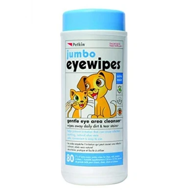 Image of Petkin Jumbo Eye Wipes, Pack of 80