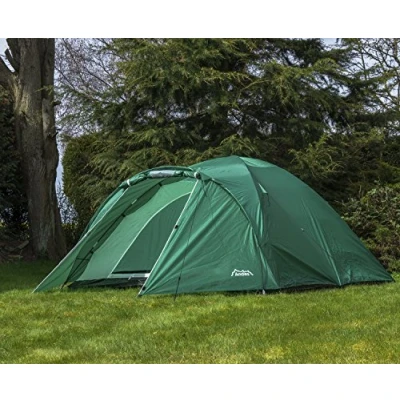 Image of Andes Green 4 Person Man Berth Double Skin Camping/Festival Dome Tent
