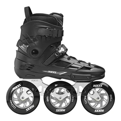 Image of Roces Unisex Adult EGO 3X110 TIF Inline Skates, Black Silver, 39