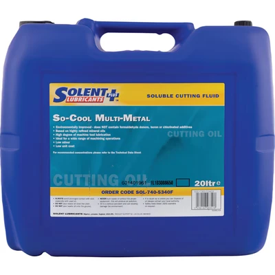 Image of Solent Lubricants So Cool Multi metal Cutting Fluid 20LTR