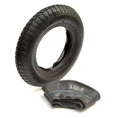 Image of 14&quot; Heavy Duty Tyre &amp; Inner Tube Kit 3.50 8 350 4 Ply Butyl Rubber Trailer