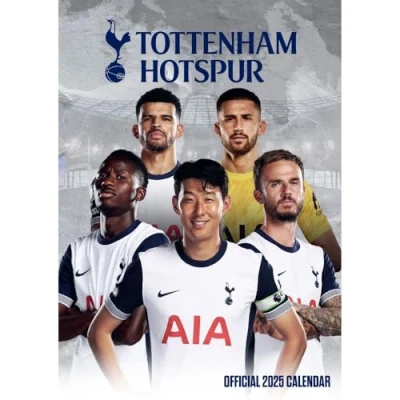 Image of 2025 Calendar Tottenham Hotspur FC Month to View A3 Football Official Product: Original Danilo Kalender [Mehrsprachig] [Kalender]