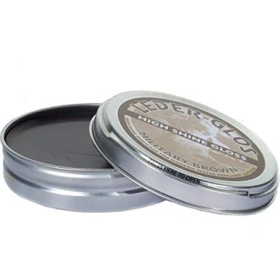 Image of Altberg Leder Glos High Shine Gloss Leather Polish For Boots, 80g Tin (Brown)
