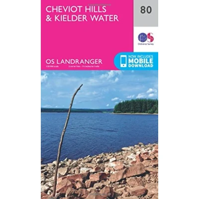 Image of Landranger 80 Cheviot Hills &amp; Kielder Water Map
