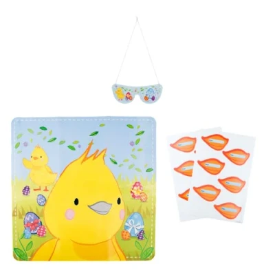 Image of HENBRANDT Stick the Beak on Chick Easter Party Game Spring Kids Games Egg Hunt Activity for Boys and Girls