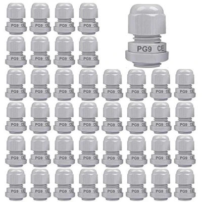 Image of Gebildet Cable Gland, PG9 Plastic IP68 Waterproof Adjustable 4.0 8mm Gland Joint with Gaskets, M16*1.5 Wire Connector, Protector (Pack of 40, White)