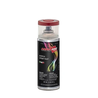 Image of Ambro Sol V4003003 Multipurpose Acrylic Enamel Spray Paint, Rubin Red, 400 ml