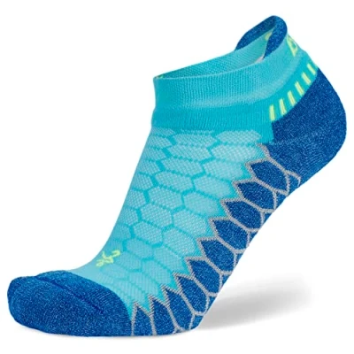 Image of Balega Silver Compression Fit Performance No Show Athletic Running Socks for Men and Women (1 Pair), Cobalt, Medium