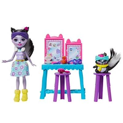 Image of ENCHANTIMALS� STINKIN CUTE VANITY� WITH SAGE SKUNK� &amp; CAPER� DOLLS