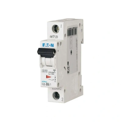 Image of Eaton FAZ6 C50/1 MCB 50A C Type SP 6KA