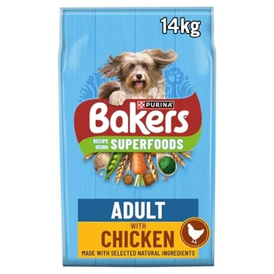 Image of Bakers Adult Dry Dog Food Chicken and Veg 14 kg, Packaging May Vary