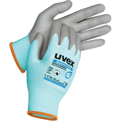 Image of Uvex 60080 7 Phynomic C3 Safety Glove, Size: 7, Sky Blue