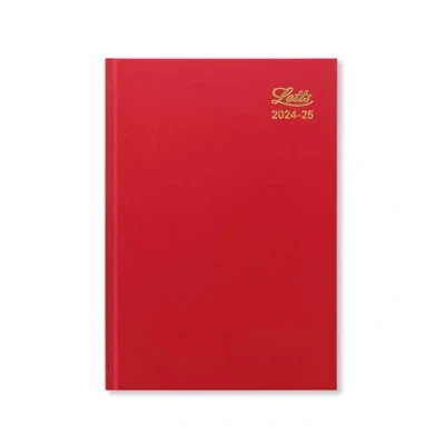 Image of Letts of London Standard A5 academic 2024/2025 week to view diary red