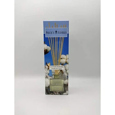Image of Price&#039;s Cotton Powder Reed Diffuser 100ml Fresh, Clean, Quality Fragrance Long Lasting Scent